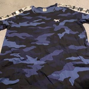 Blue camo t shirt Victoria’s Secret